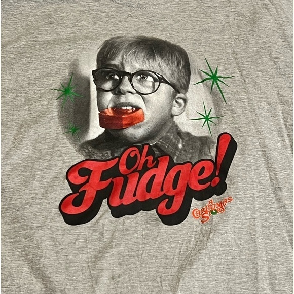 Men’s Oh Fudge A Christmas Story Short Sleeve T Shirt Size XXL - Picture 4 of 4